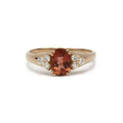 Bague - Or, Diamant & Tourmaline Rose