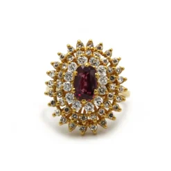 Bague - Or, Diamants & Saphir rose