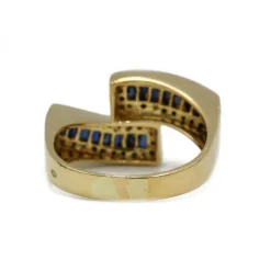 Bague - Or, Diamants & Saphirs