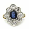 Bague Or, diamants et Saphir