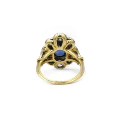 Bague Or, diamants et Saphir