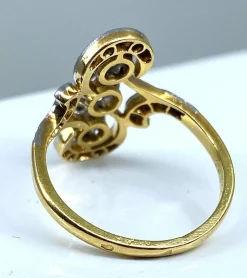Bague or diamants vers 1900