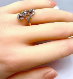 Bague or diamants vers 1900