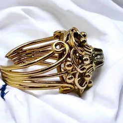 Bague or jaune 18 carats sertie d'un diamant époque 1940