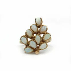 Bague - Or jaune & Opales