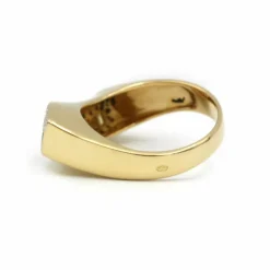 Bague - Or jaune, Diamants & Saphirs Jaunes