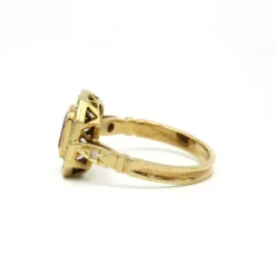 Bague - Or jaune, Diamants & Rubis