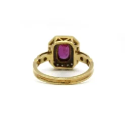 Bague - Or jaune, Diamants & Rubis