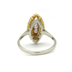 Bague - Or jaune et blanc et diamants