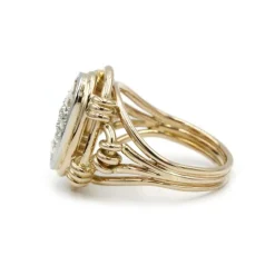 Bague - Or jaune et diamants rose cut