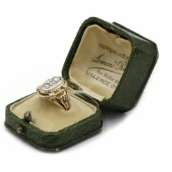 Bague - Or jaune et diamants rose cut