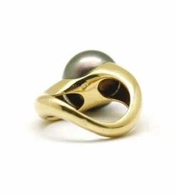 Bague - Or jaune Perle de Tahiti