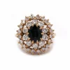 Bague - Or jaune saphir et diamants