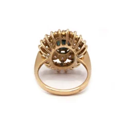 Bague - Or jaune saphir et diamants