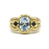 Bague - Or jaune saphirs & topaze
