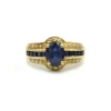 Bague - Or jaune saphirs et diamants