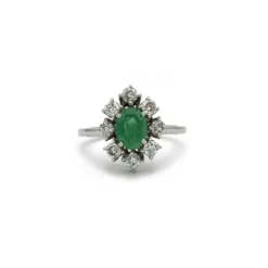 Bague - or émeraude et diamants
