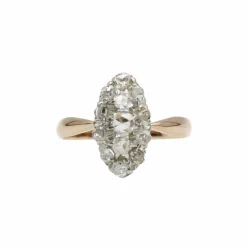 Bague - Or Rose Platine & diamants