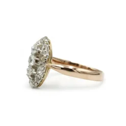 Bague - Or Rose Platine & diamants
