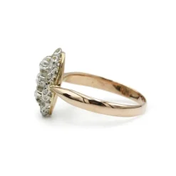 Bague - Or Rose Platine & diamants