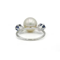 Bague - Or, Saphirs & Perle