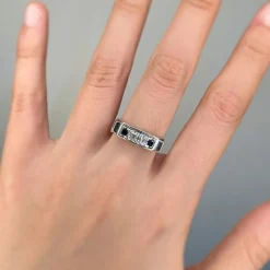 Bague - Or, Saphirs Diamants