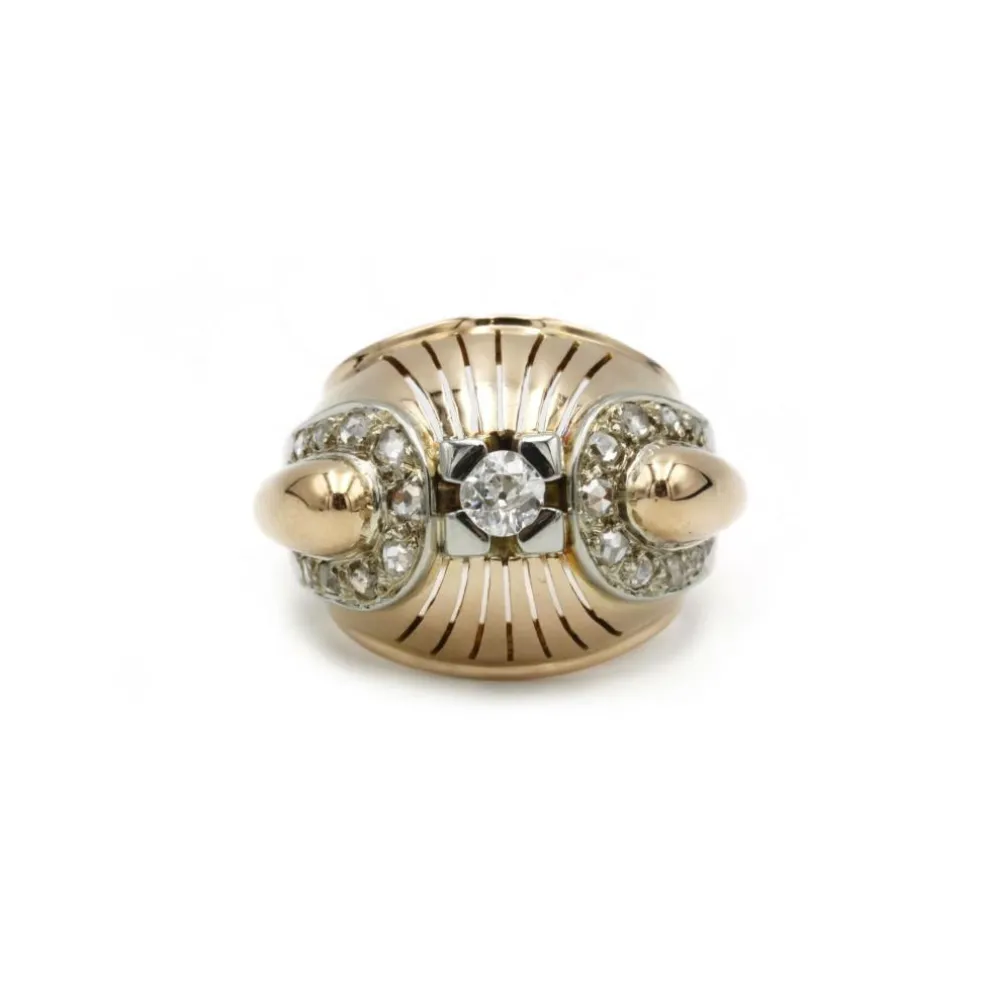 Bague 2 Ors & diamants