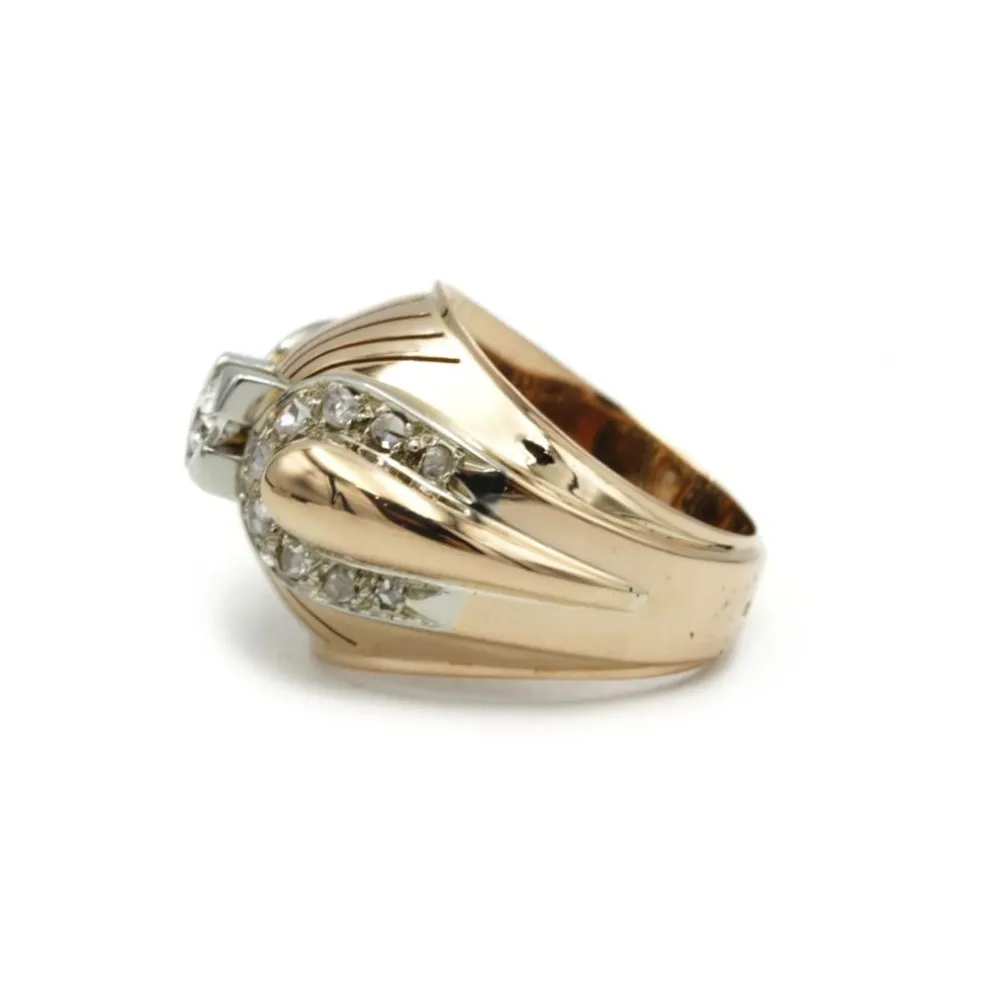 Bague 2 Ors & diamants
