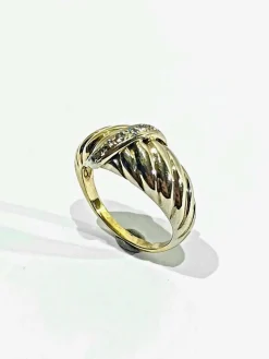 Bague 2 ors 7 diamants