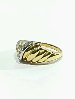 Bague 2 ors 7 diamants