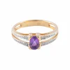 Bague 2 Ors Améthyste
