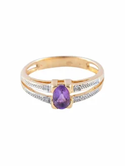 Bague 2 Ors Améthyste