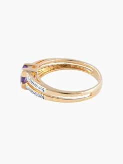 Bague 2 Ors Améthyste