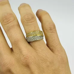 Bague 2 Ors avec Diamants