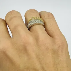 Bague 2 Ors avec Diamants