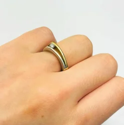 Bague 2 Ors Diamant