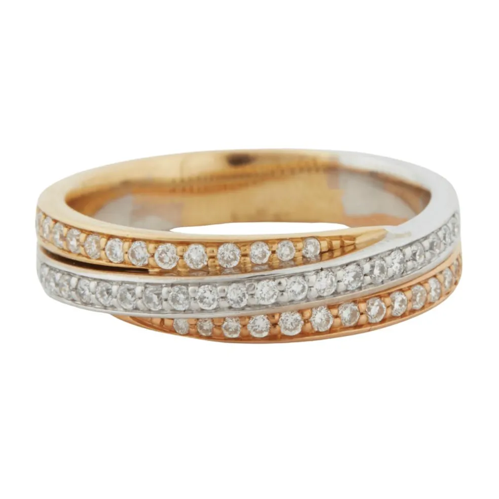 Bague 3 Ors Diamants