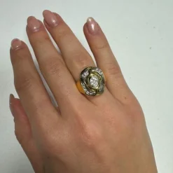 Bague 2 ors diamants