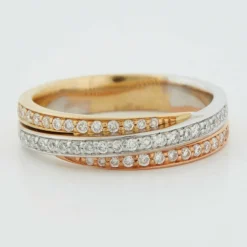 Bague 3 Ors Diamants