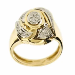 Bague 2 ors diamants