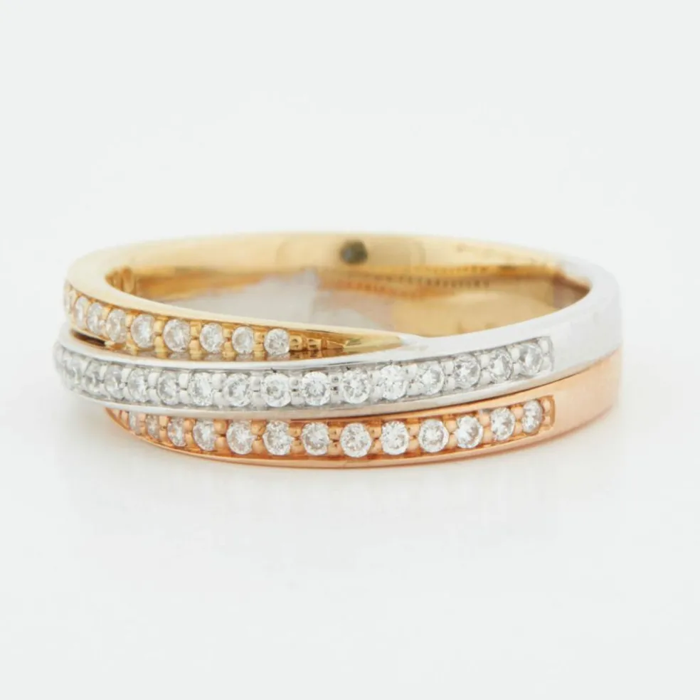 Bague 3 Ors Diamants