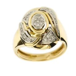 Bague 2 ors diamants