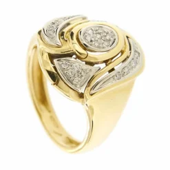 Bague 2 ors diamants