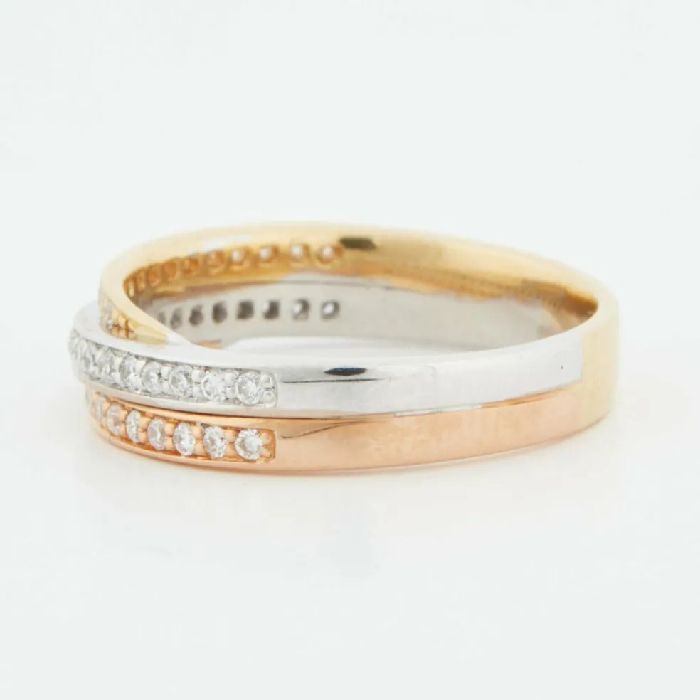 Bague 3 Ors Diamants