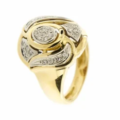Bague 2 ors diamants