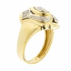 Bague 2 ors diamants