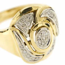 Bague 2 ors diamants