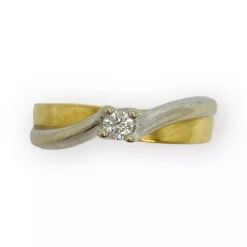 Bague 2 ors et diamant