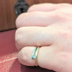 Bague 2 ors et diamant