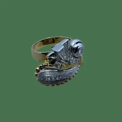 Bague 2 ors et diamants